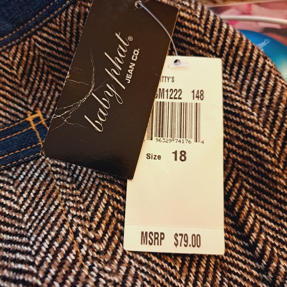 Baby Phat Jean Co Brown Tweed Cropped Pants- NWT - Picture 10 of 13